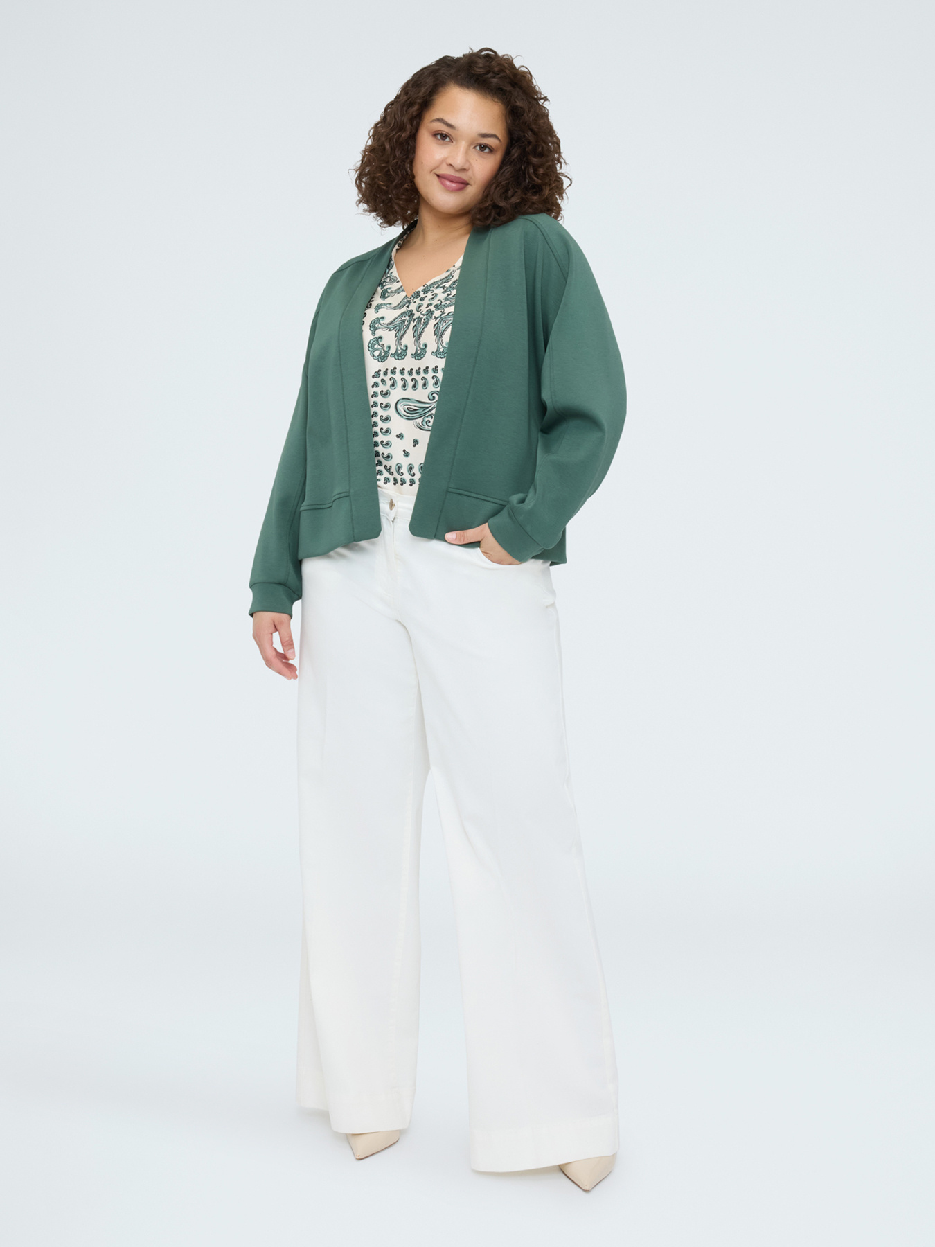 Offenes Sweatshirt aus Scuba image number 2