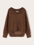 Pull oversize ajouré en mohair image number 4