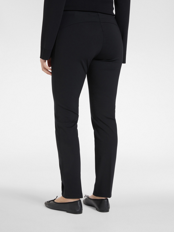 Slim-fit trousers in Milanese stitch