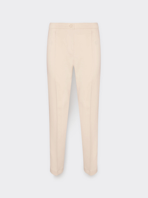 Pantaloni dritti in cady stretch