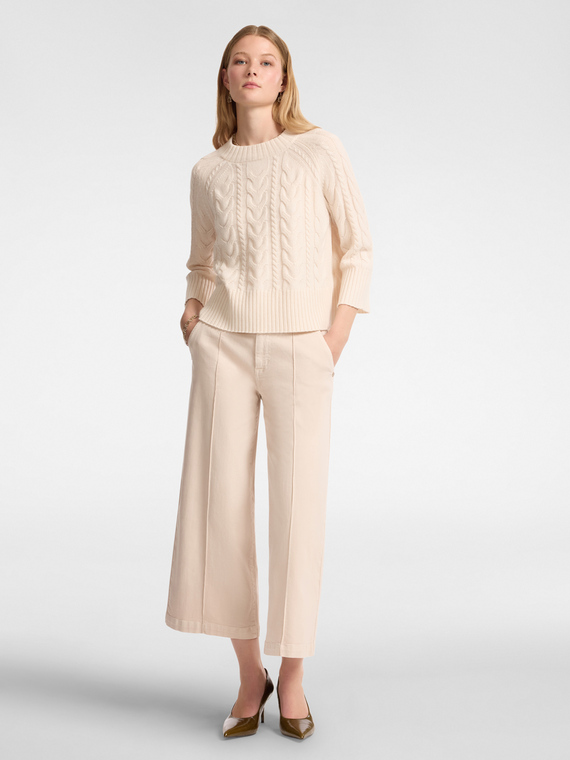 Cropped marinière trousers