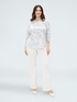 Bluse aus Jacquard-Baumwolle mit Blumenstickerei image number 0