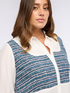 Camicia in mussola con inserto bouclé image number 2