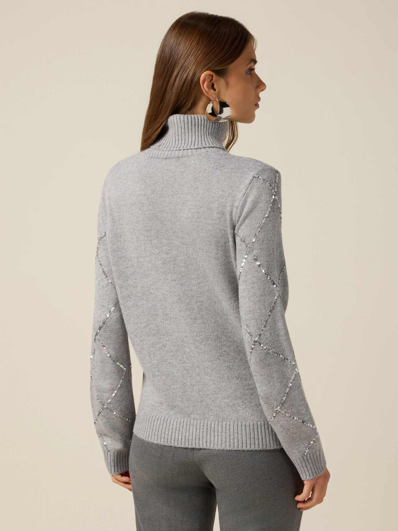 Dolcevita misto cashmere con paillettes image number 1