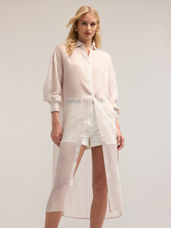 Long pinstriped shirt