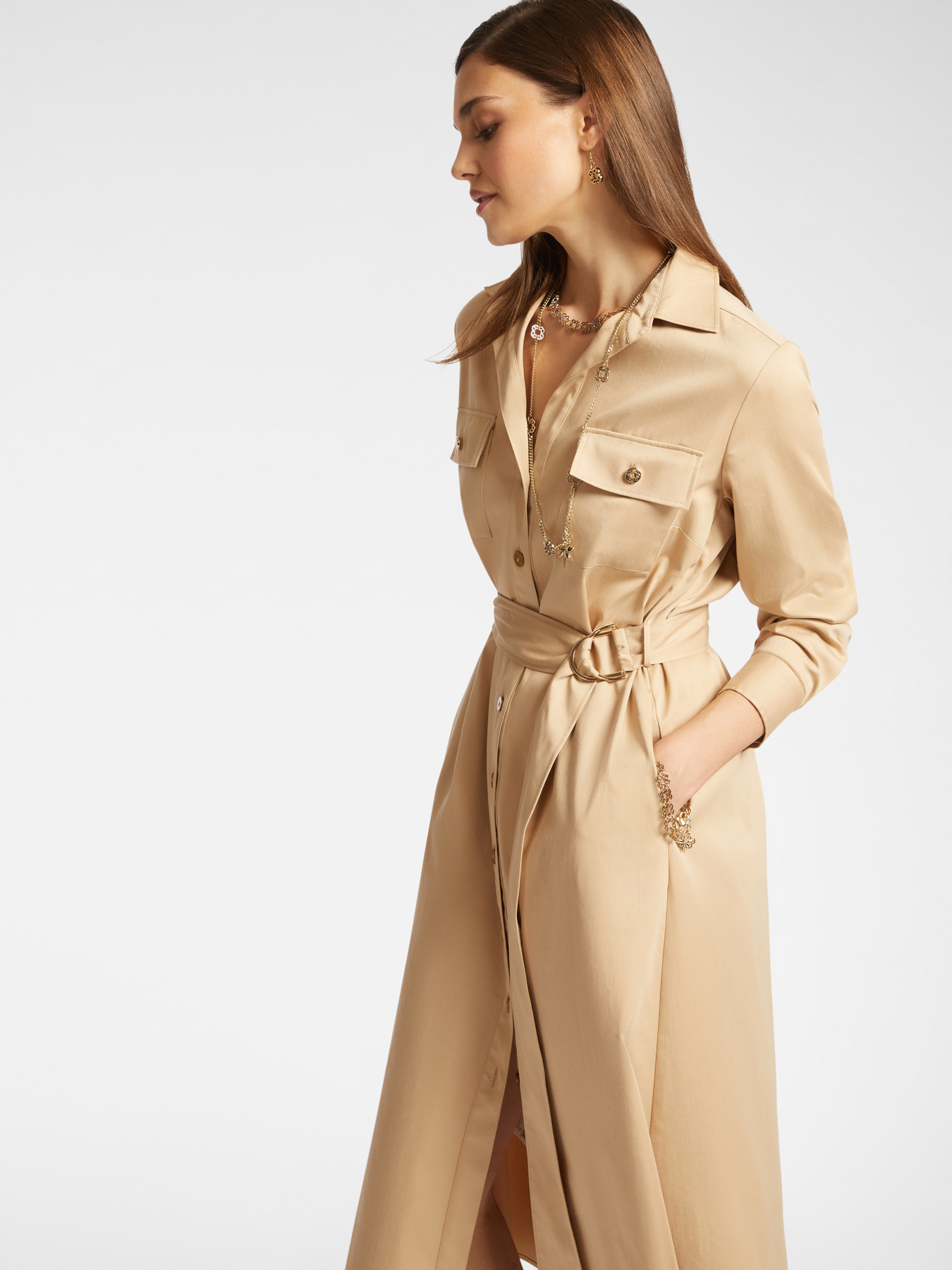 Hemdblusenkleid mit Gürtel image number 2