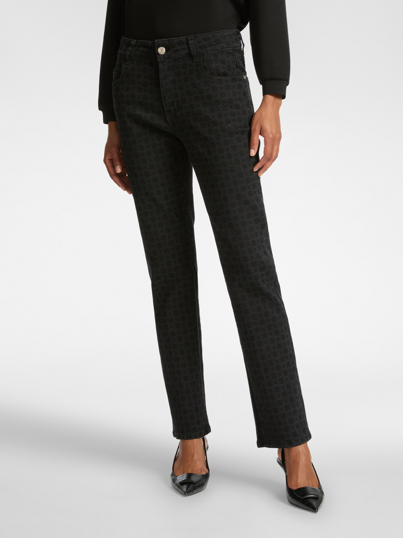 Black Monogram Jeans image number 2