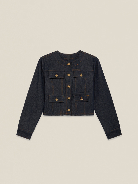 Giacca corta in denim