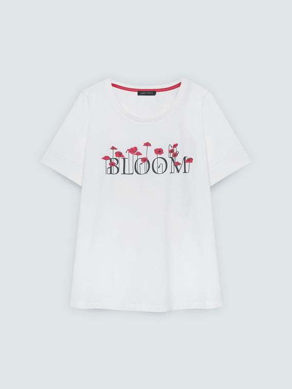 T-Shirt aus Baumwolle mit BLOOM-Schriftzug