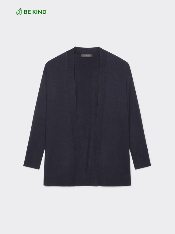 ECOVERO™ viscose open-front cardigan