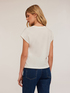 T-shirt kimono avec broderie en tulle image number 1