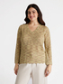 Melierter Pullover mit V-Ausschnitt image number 3