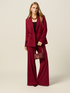 Wide-leg palazzo pants in crepe fabric image number 5