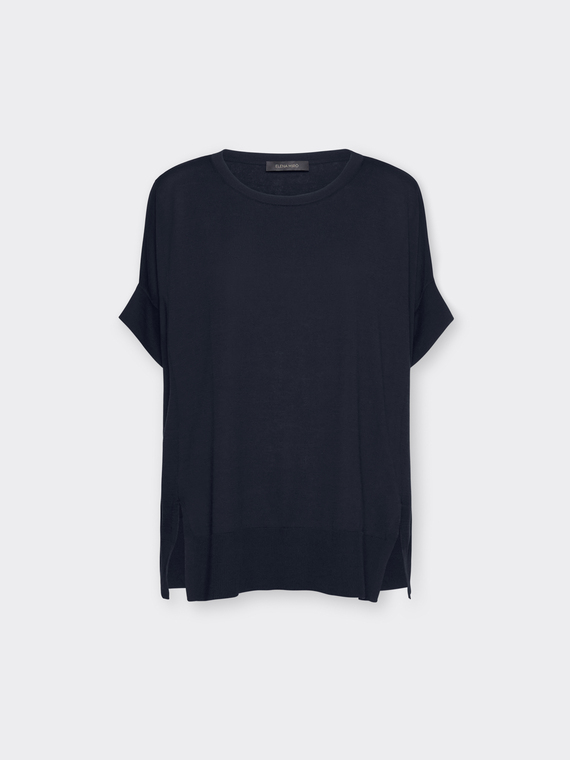 Boxy cotton and modal top