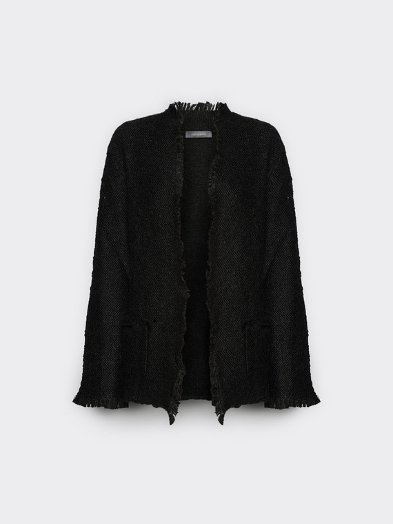 Strickjacke mit Fransen