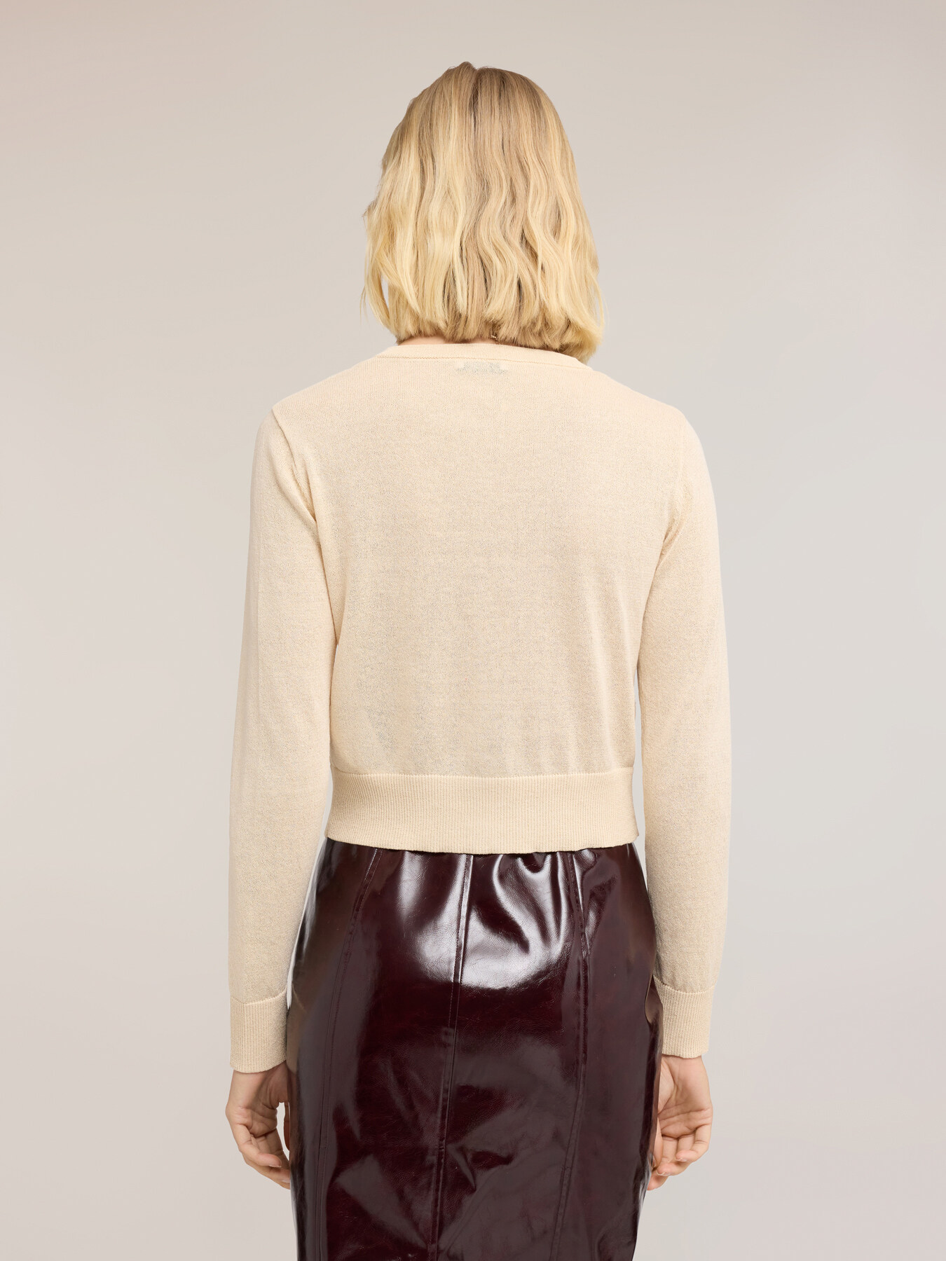 Linen blend cardigan image number 1