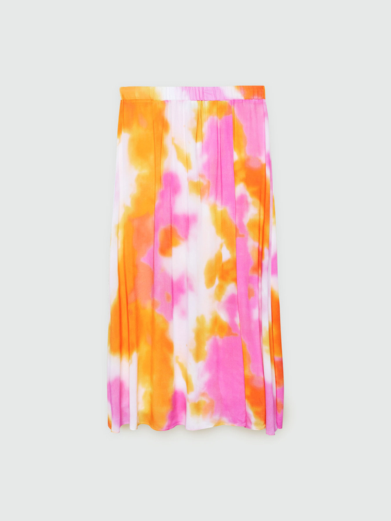 Long tie dye skirt