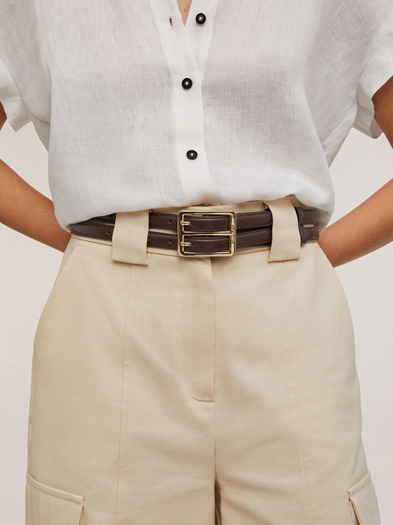 Coated fabric double belt