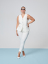 Gilet in punto Milano con bottoni image number 5