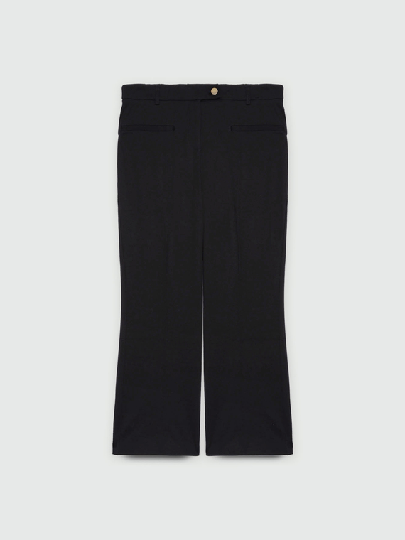 Kick-Flare-Hose in Milano-Rib