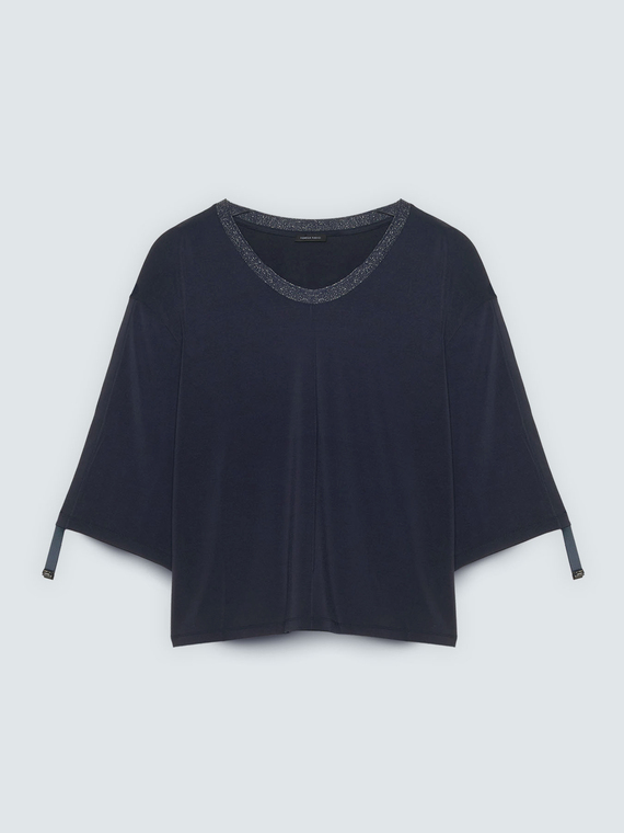 Jersey t-shirt with drawstring