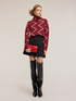 Chevron pattern turtleneck sweater with sequins image number 2