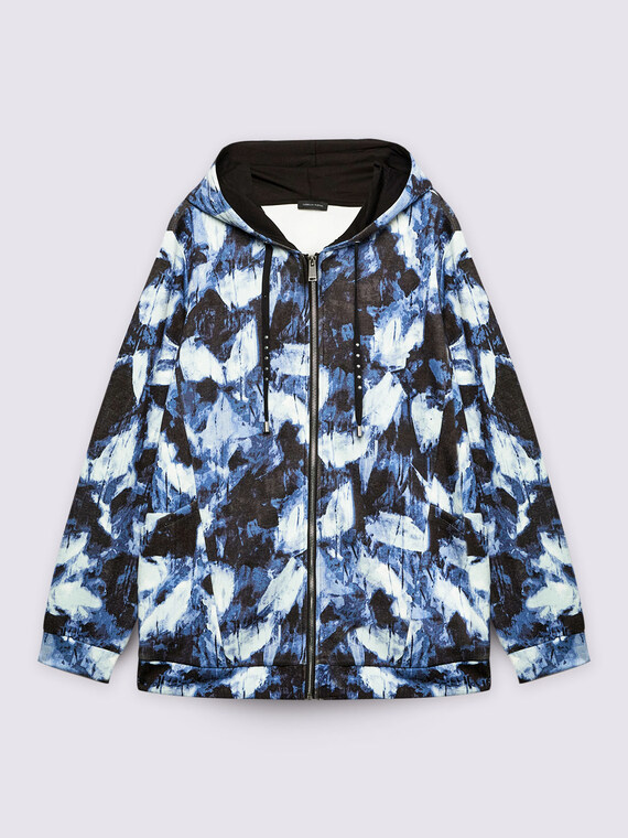 Felpa aperta con cappuccio