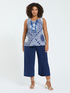 Top in jersey con stampa bandana image number 4