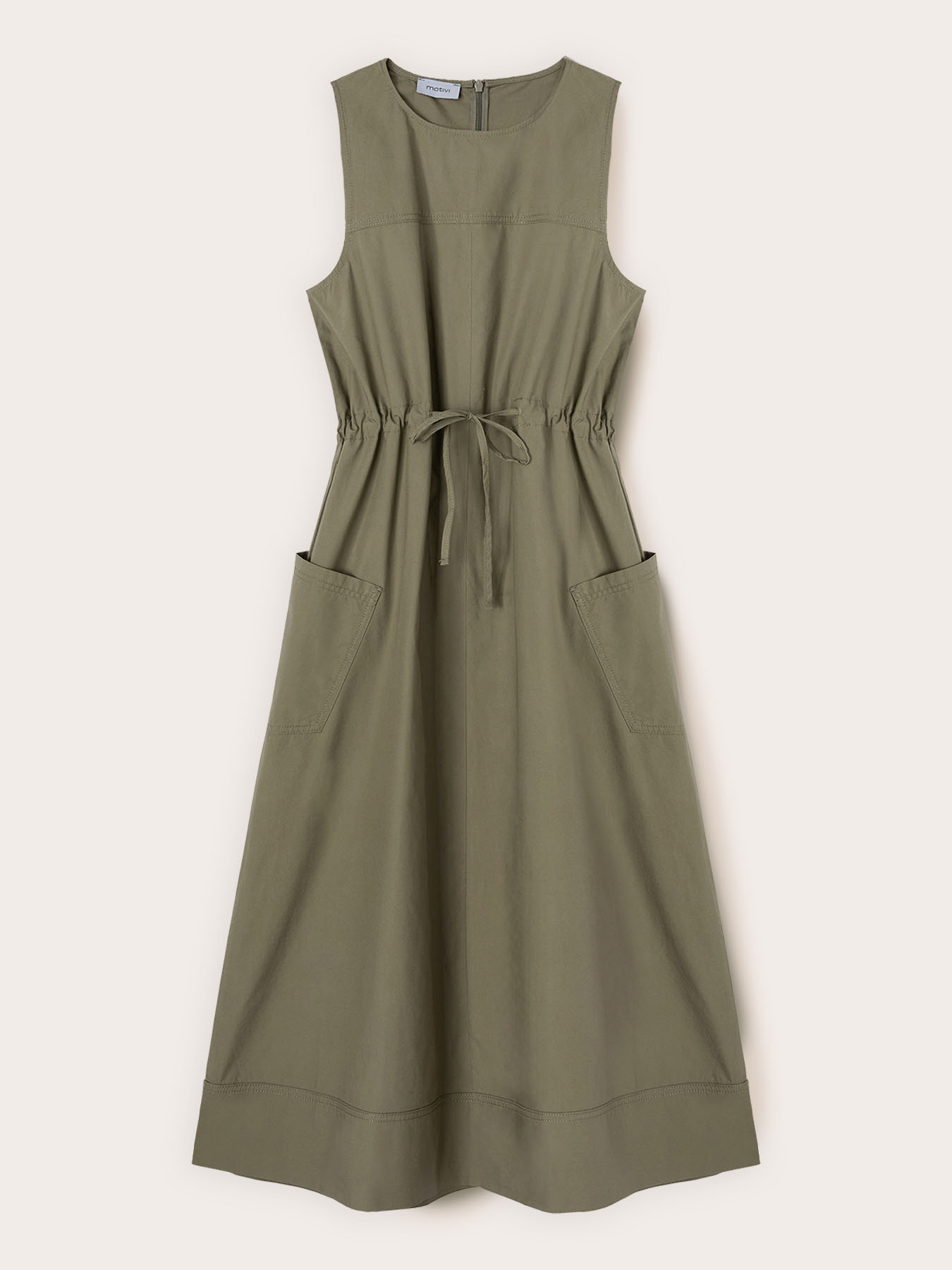 Kleid mit Kordelzug aus Popeline image number 4