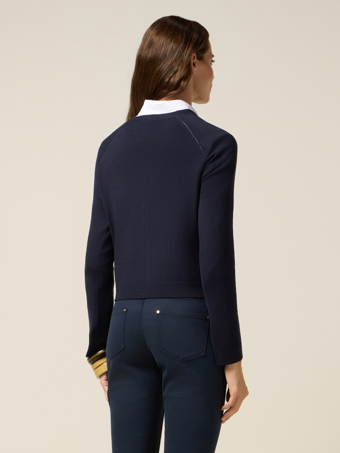 V-neck cardigan in viscose blend image number 1