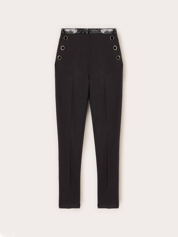 Pantalon skinny motif boutons