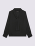 Blusa in georgette con micro punti luce e fiocco image number 5