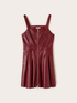 Layered dress in coated fabric image number 4