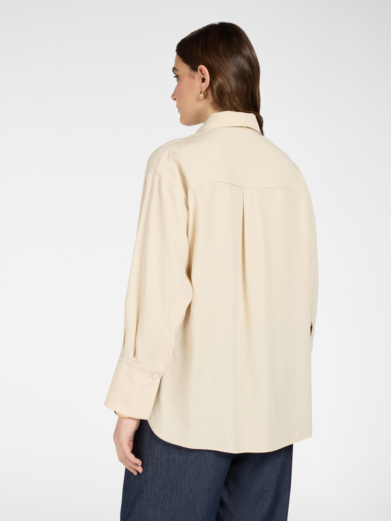 Linen blend shirt with sash image number 1