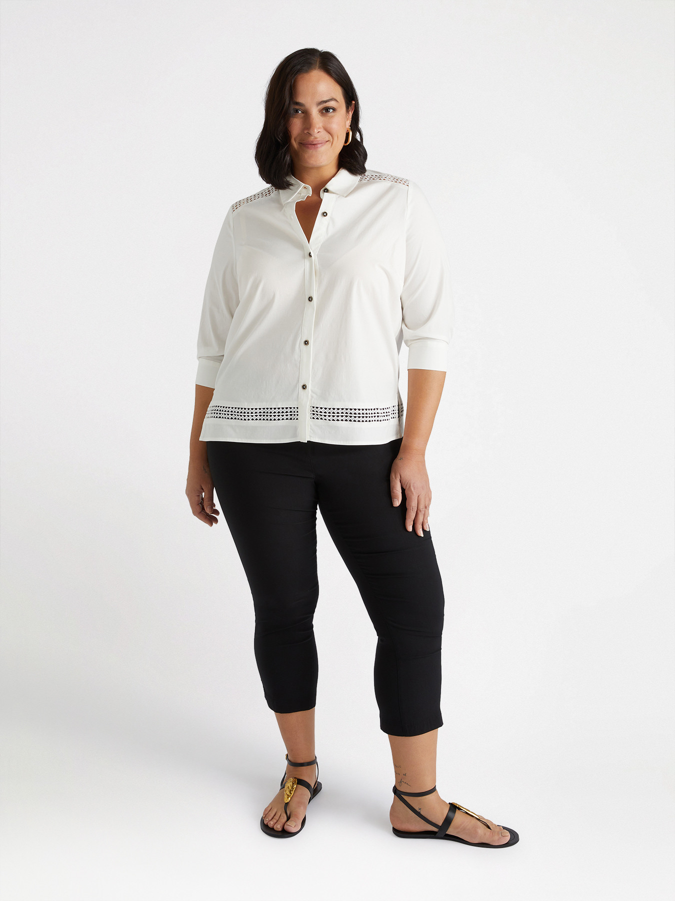 Shirt with a-jour edges image number 0