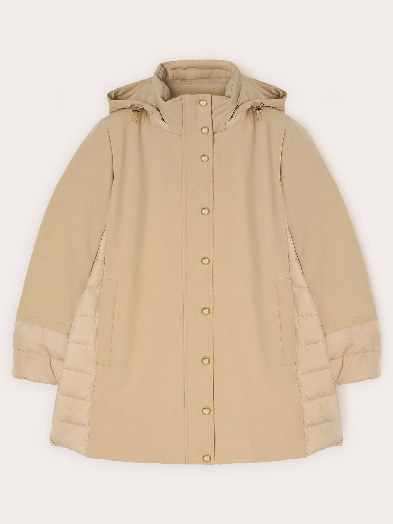 Down jacket with removable hood image number 4