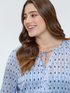 Lurex fabric blouse with print image number 3