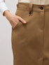 Cropped pencil skirt in cotton blend image number 2