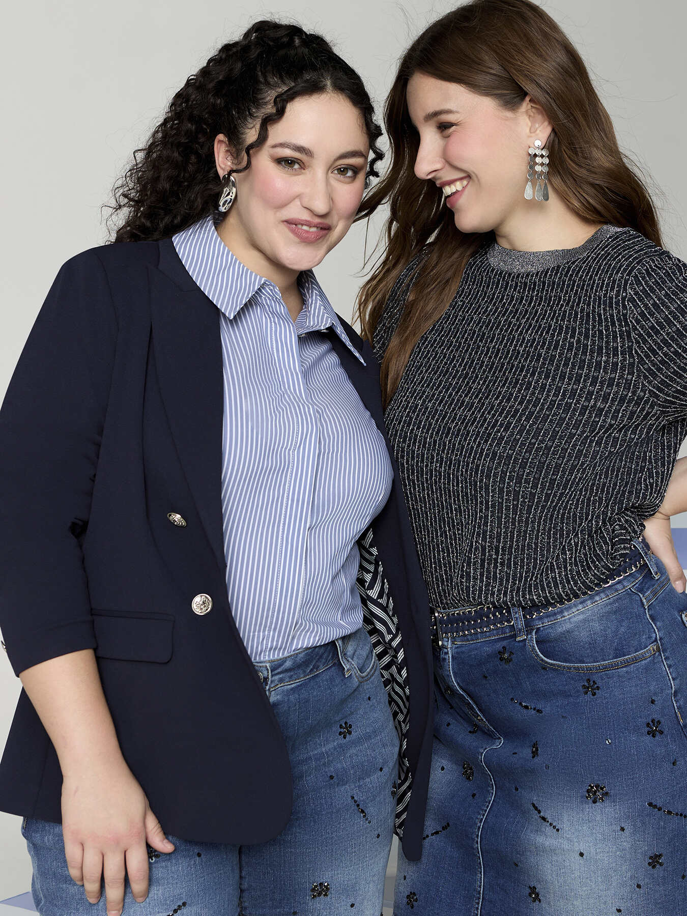 Maglia maniche corte con lavorazione a quadretti image number 4