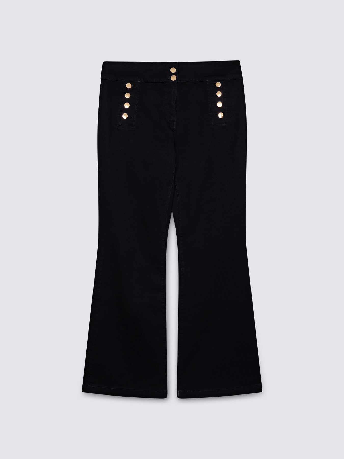 Jeans flare con bottoni decorativi image number 4