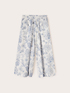 Cropped-Hose aus Baumwolle mit Blumenstickerei image number 4