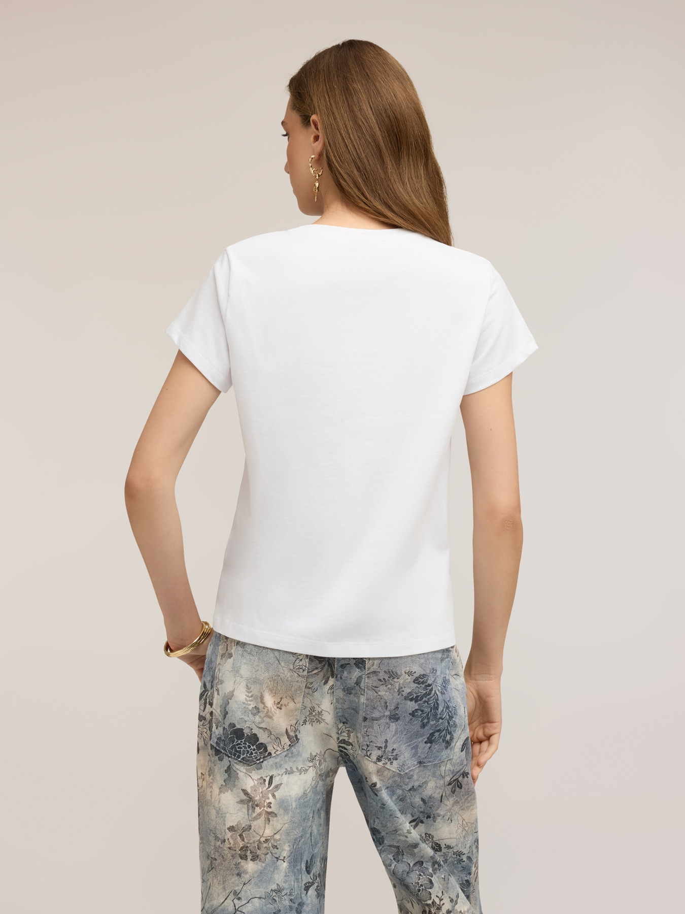 Tricou din jersey cu inimă din paiete image number 1