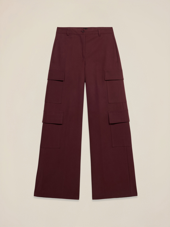 Viscose blend cargo pants