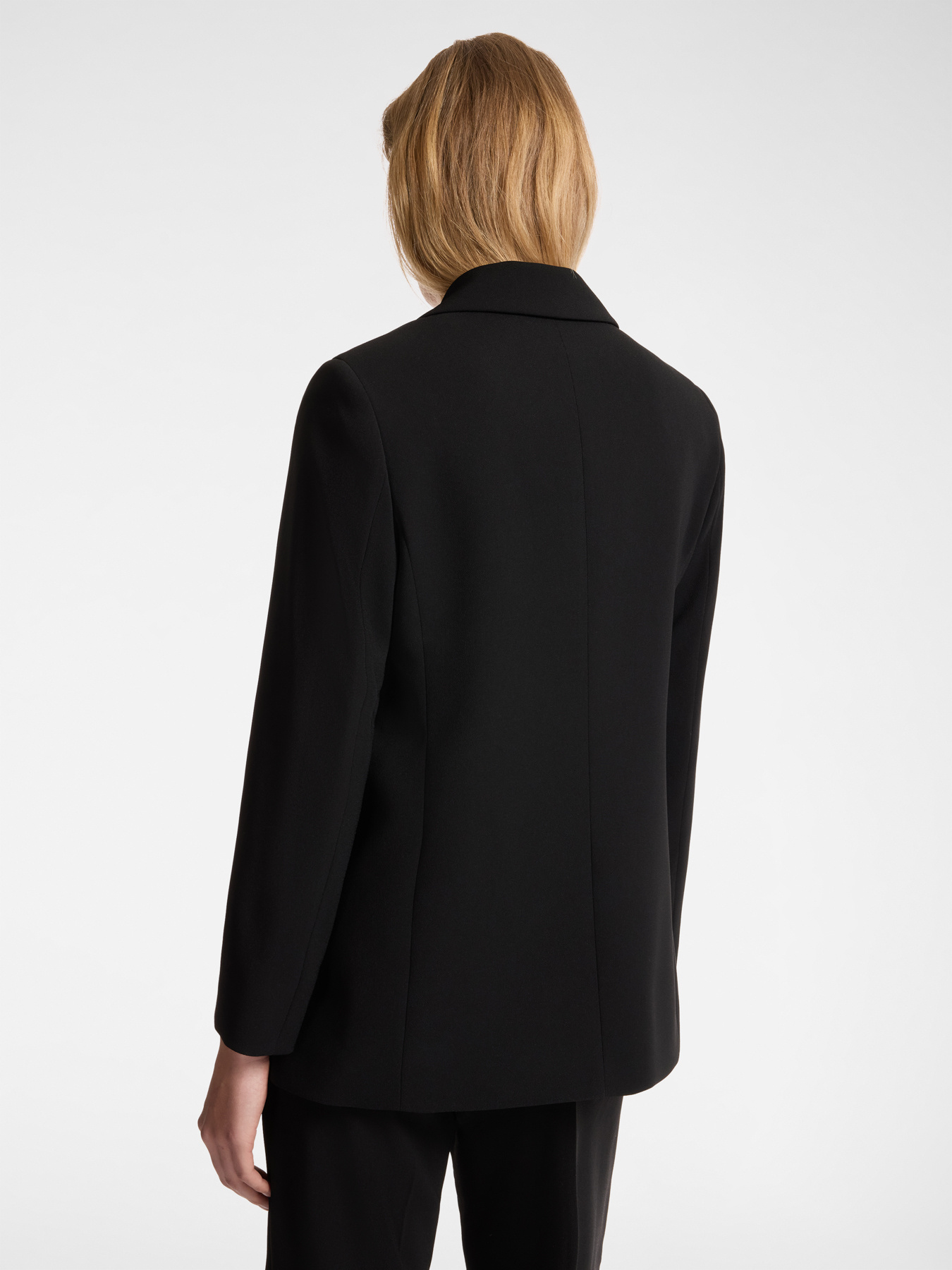 Blazer monopetto in tessuto crêpe image number 1