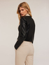Collarless jacket in coated fabric image number 1