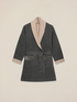 Double-breasted cardigan with belt and shiny details image number 3