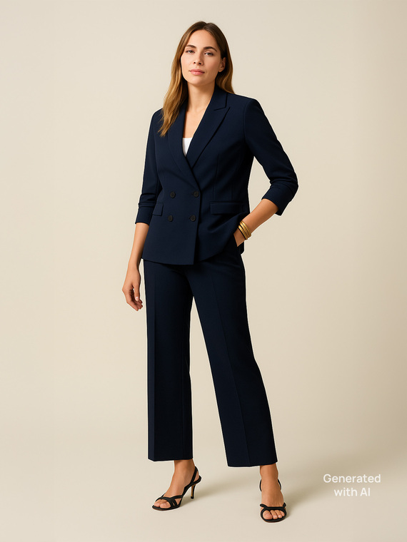 Pantaloni palazzo din țesătură crepe
