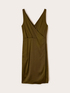 Vestito corto satin con scollo ad incrocio image number 4