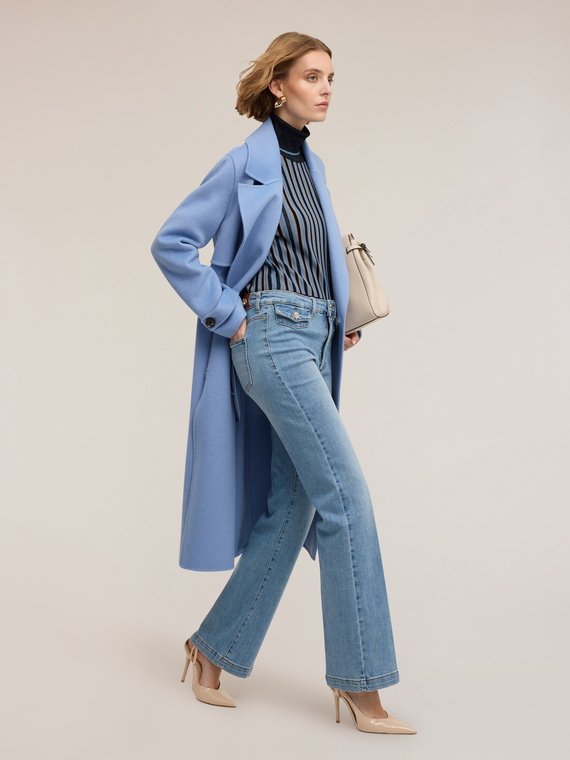 Light blue flare jeans