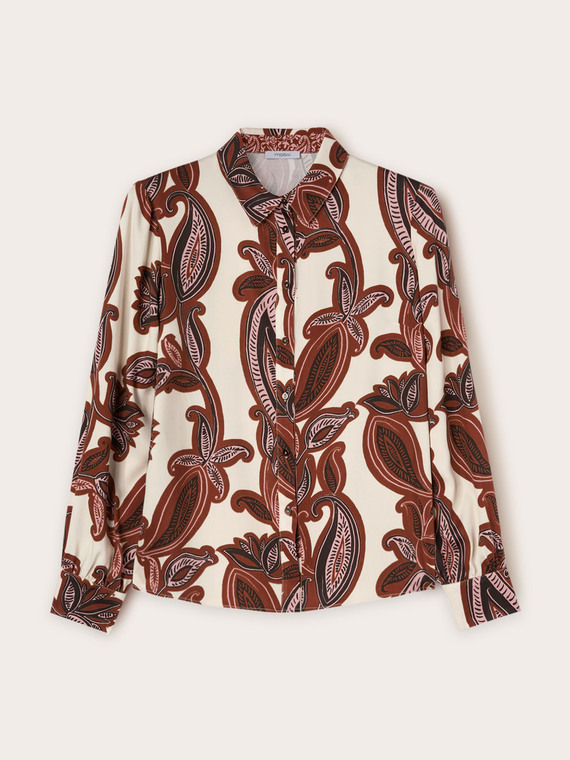 Camicia in viscosa fantasia foulard